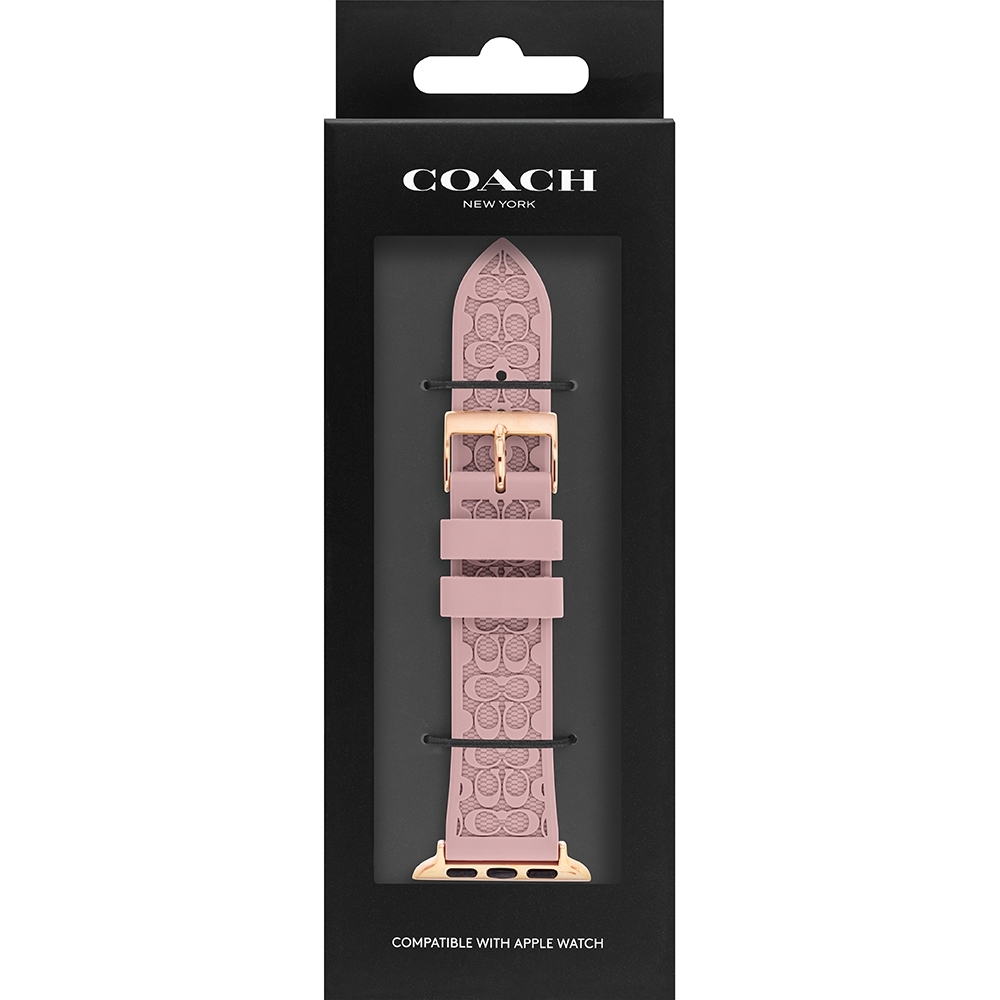COACH Apple Watch 錶帶 38/40mm 適用 矽膠錶帶- 煙燻粉x玫瑰金(不含手錶)  $3,300, , large