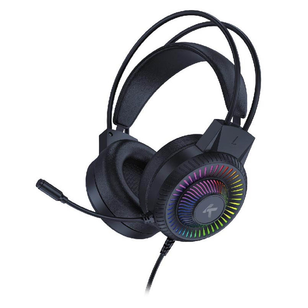 KTnet GM1000 全罩式電競LED耳機麥克風 4極插 + 3.5x2 靜態RGB燈光 沉浸式耳罩, , large