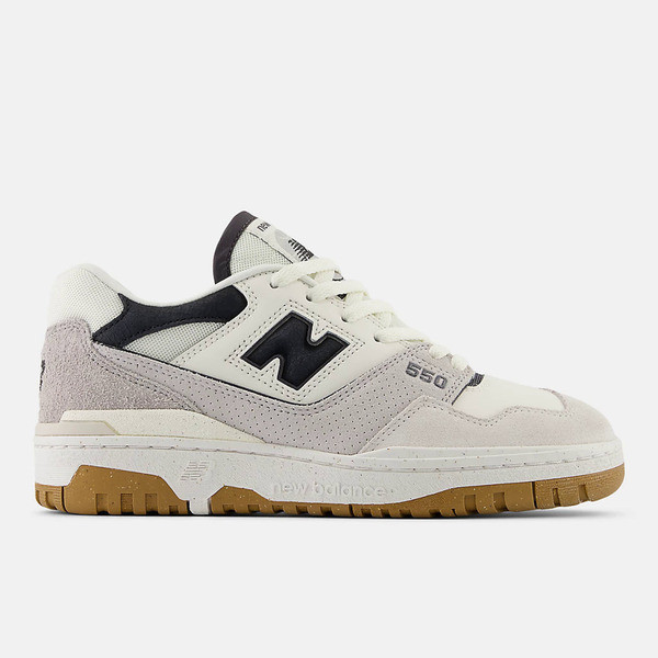 Kixpress-New Balance 女 復古鞋 休閒 運動 B楦 NB 550 皮革 穿搭 膠底 海鹽灰 [BBW550TA], , large
