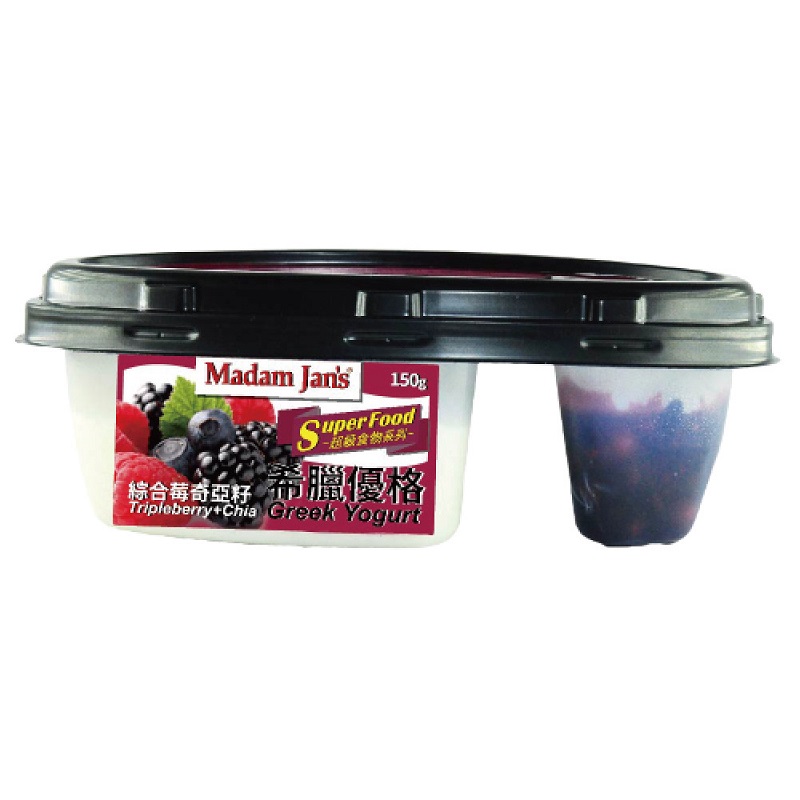 Fruit & Chia seeds Greek Yogurt(Tripleberry) - 150g*3Pcs, , large