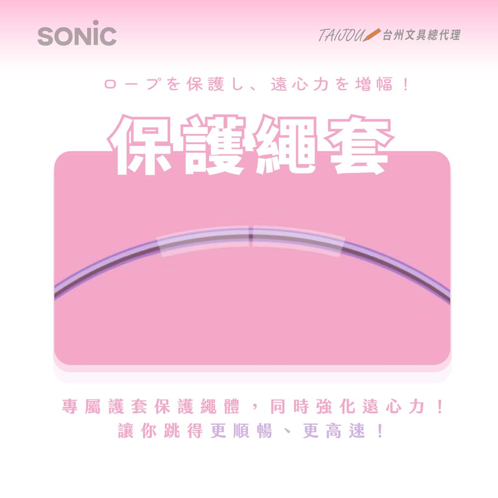 【龍品文創】SONIC 柔色比賽用培林跳繩 QX-1897 淺藍, , large