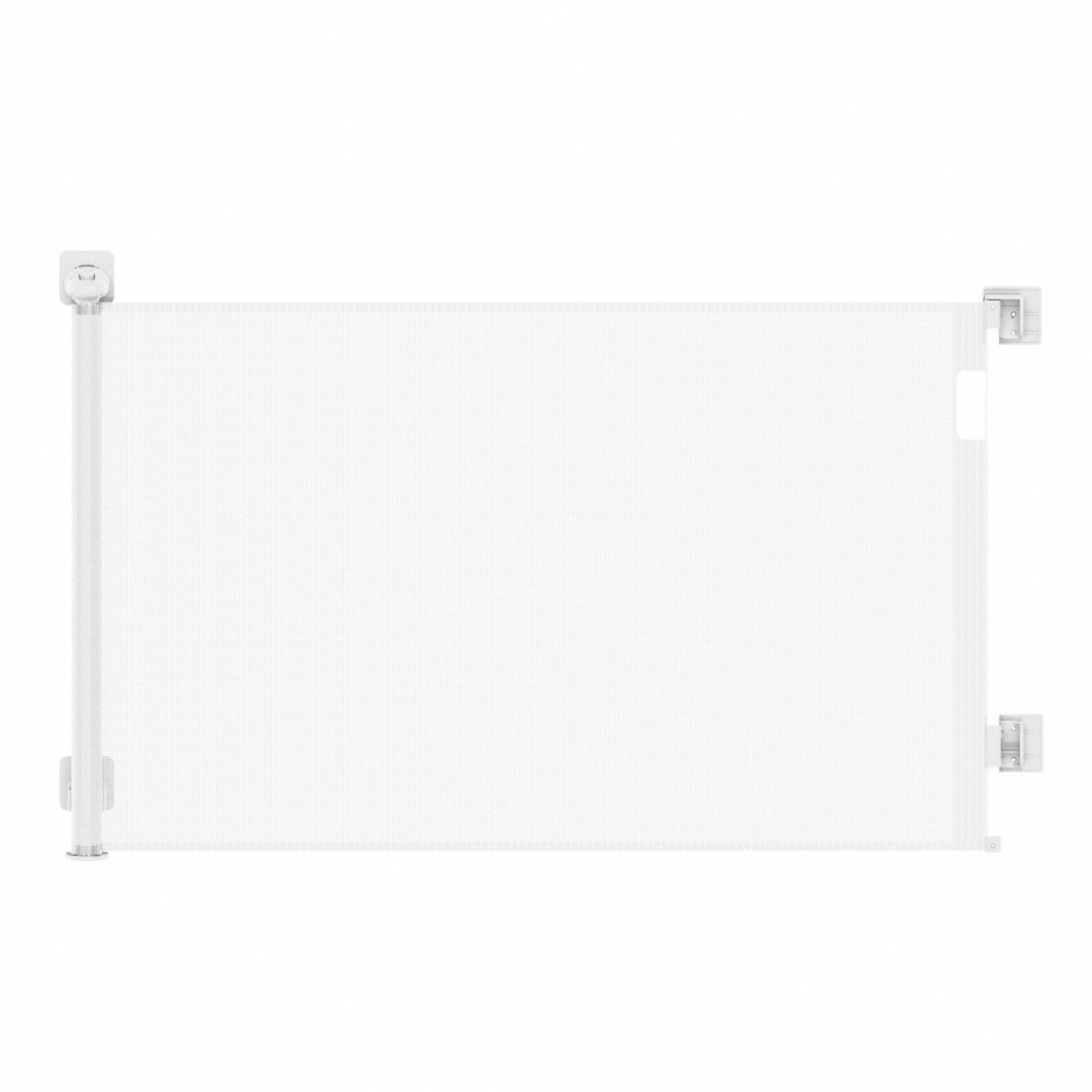 【H&R安室家】86X140CM 伸縮圍欄 安全門 寵物圍欄 樓梯門欄(門欄/柵欄/圍欄/護欄/狗柵欄), 灰色, large