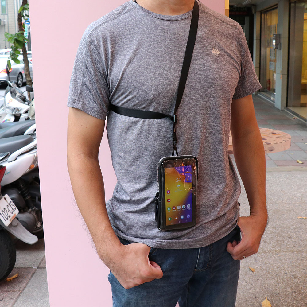 【Niche 樂奇】 透明PVC觸控手機包 N-19806 導航手機袋 (附一條頸掛/肩背帶), , large