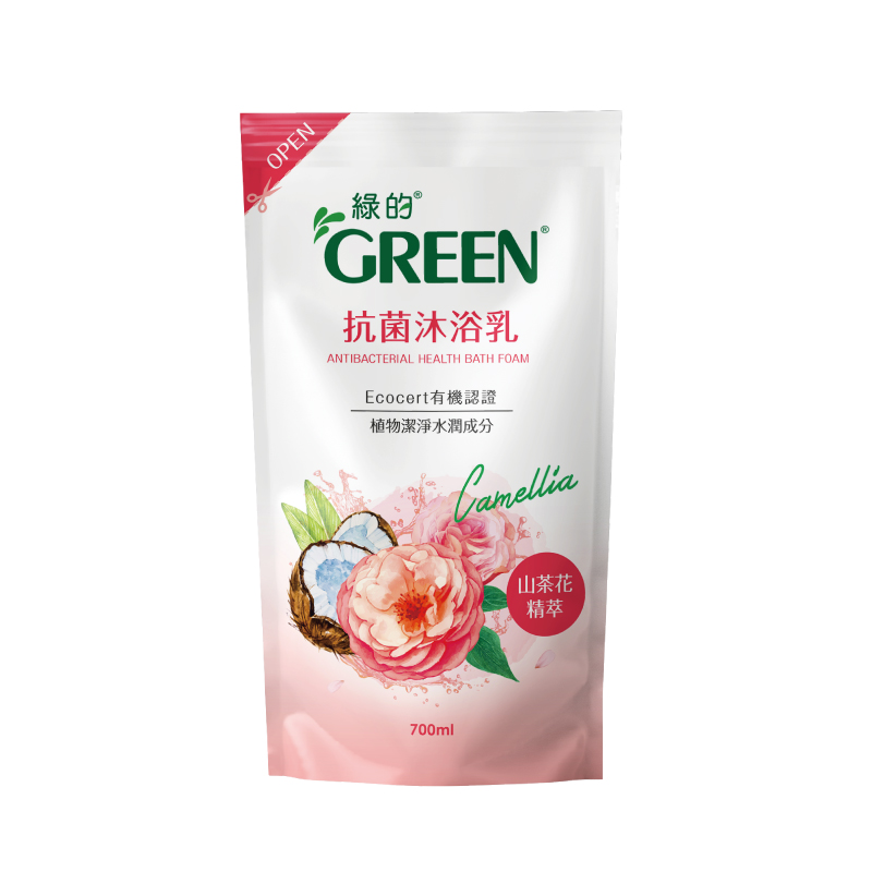 綠的抗菌沐浴乳補充包-山茶花精萃, , large