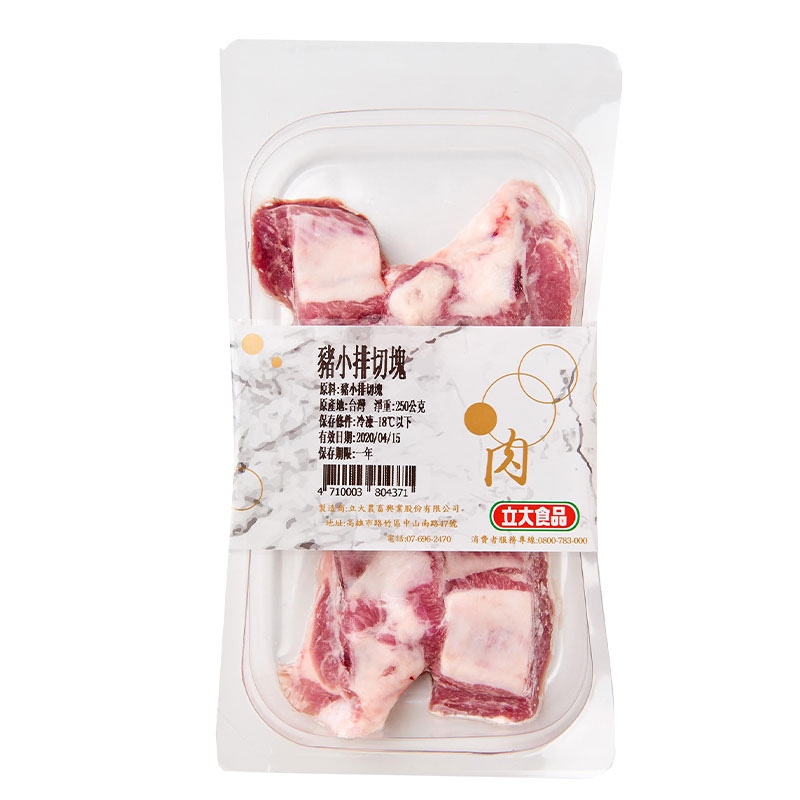 立大食品冷凍台灣豬小排切塊250g(貼體), , large