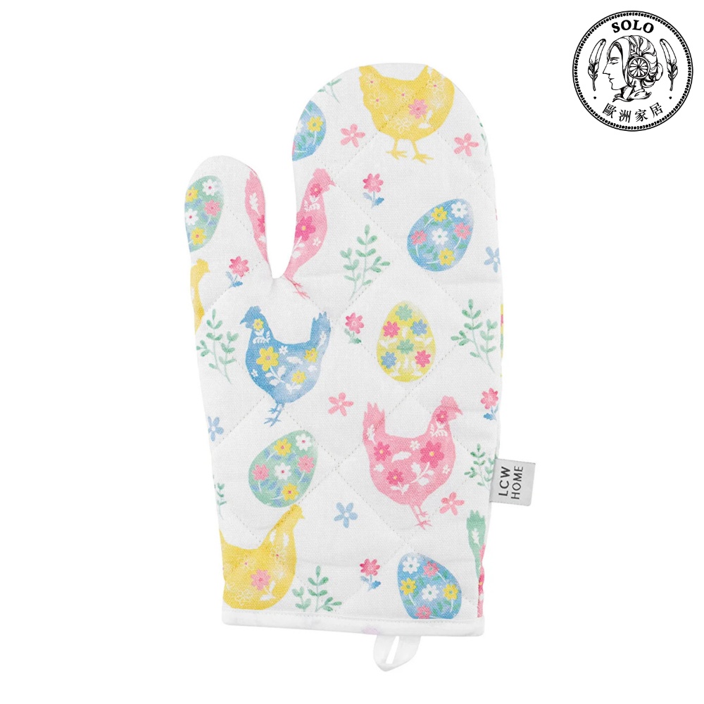 【SOLO Vintage】Country Chicken Kitchen Insulation Gloves 100% Cotton Made in Turkey, , large