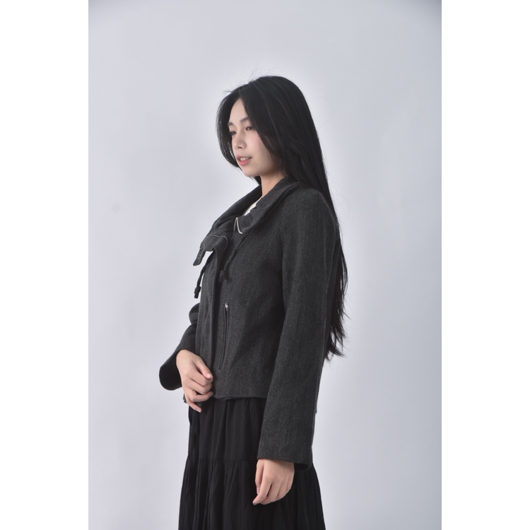 (S) 【國泰航空永續合作】imperial質感棉質灰色外套二手衣, , large