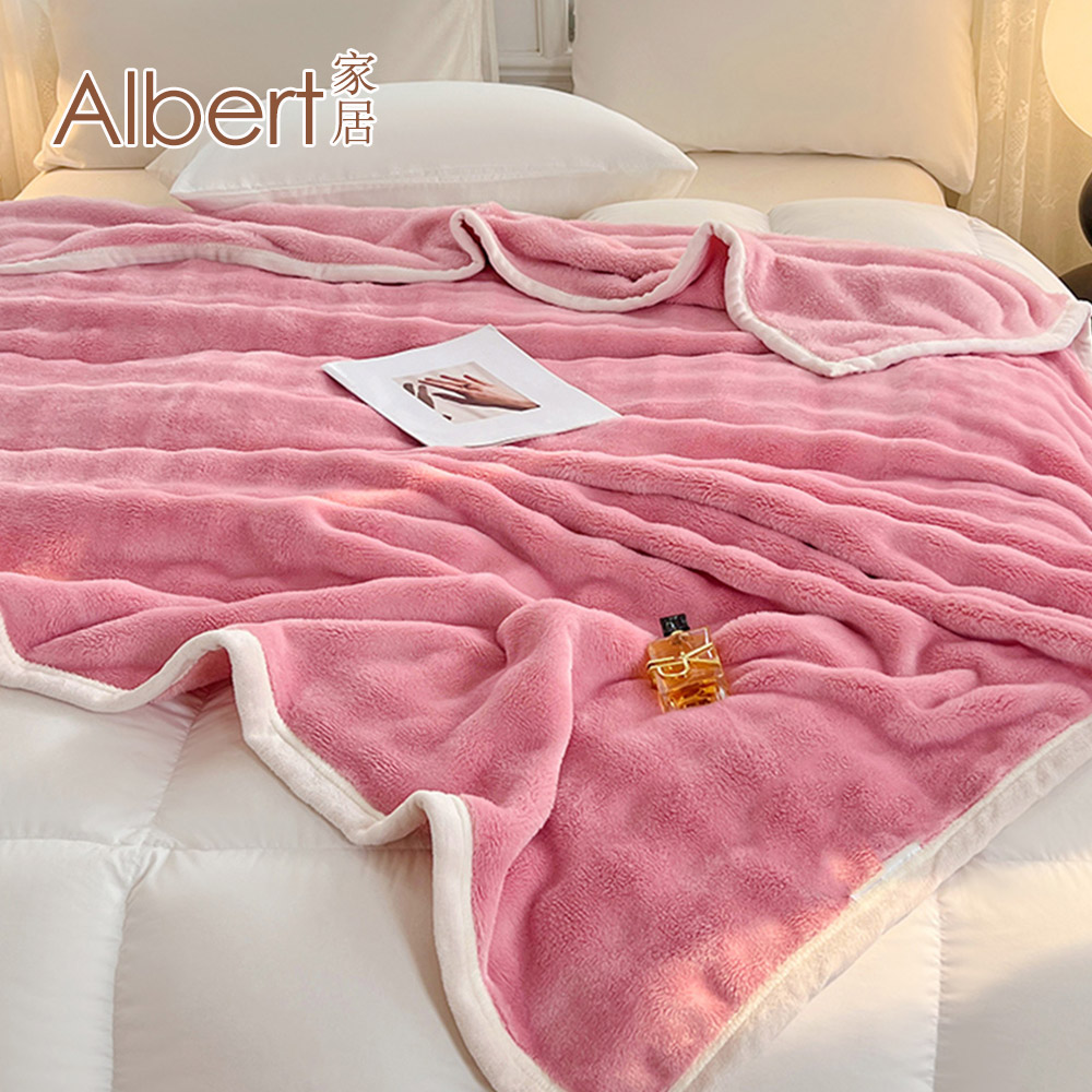 【Albert bedding】Rabbitblanket_SakuraPink, , large