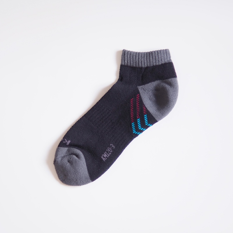 [Kaimei Cotton Industry] 6 pairs set, MIT made in Taiwan, high quality and all-round, Kaimei’s exclusive high-efficiency deodorizing sports socks, cool black style, , large