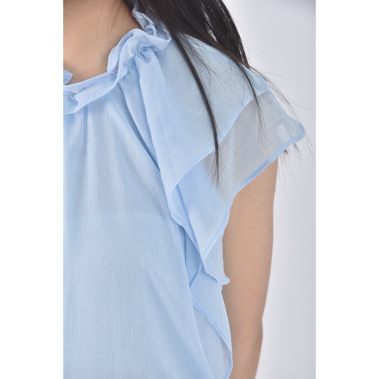 (M) zara藍色短袖上衣二手衣, , large