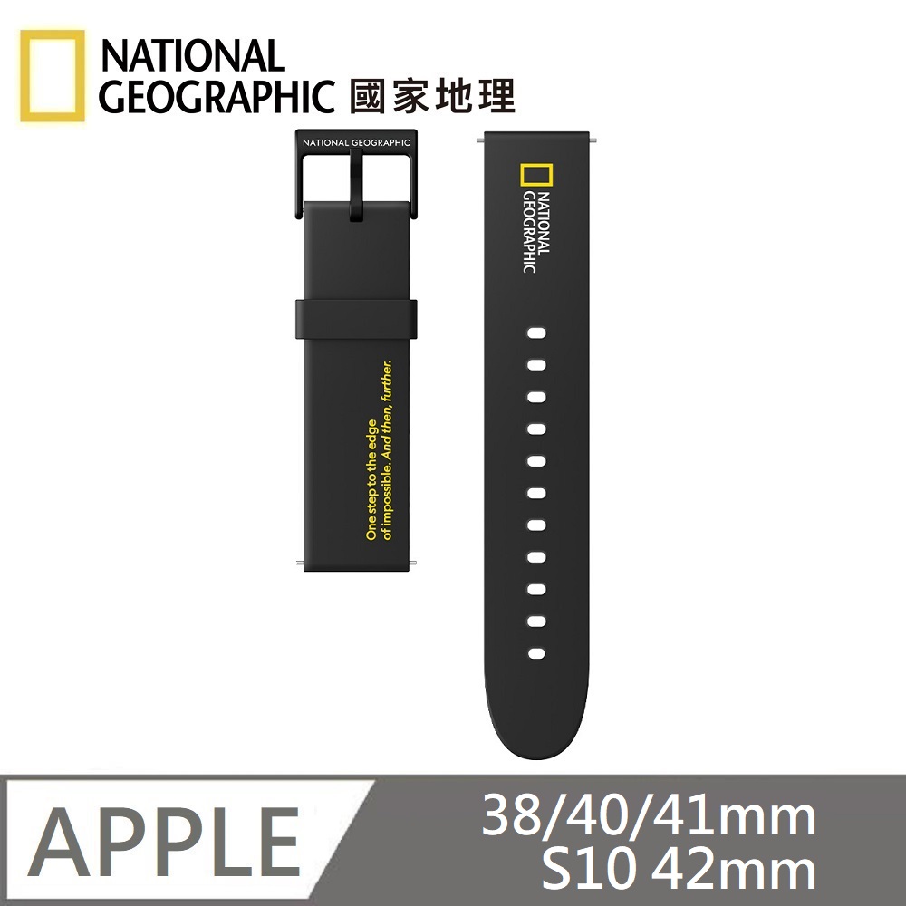 National Geographic 國家地理 Smart Apple Watch Strap 矽膠錶帶 適用 Apple Watch 38/40/41mm、S10 42mm - 黑色, , large