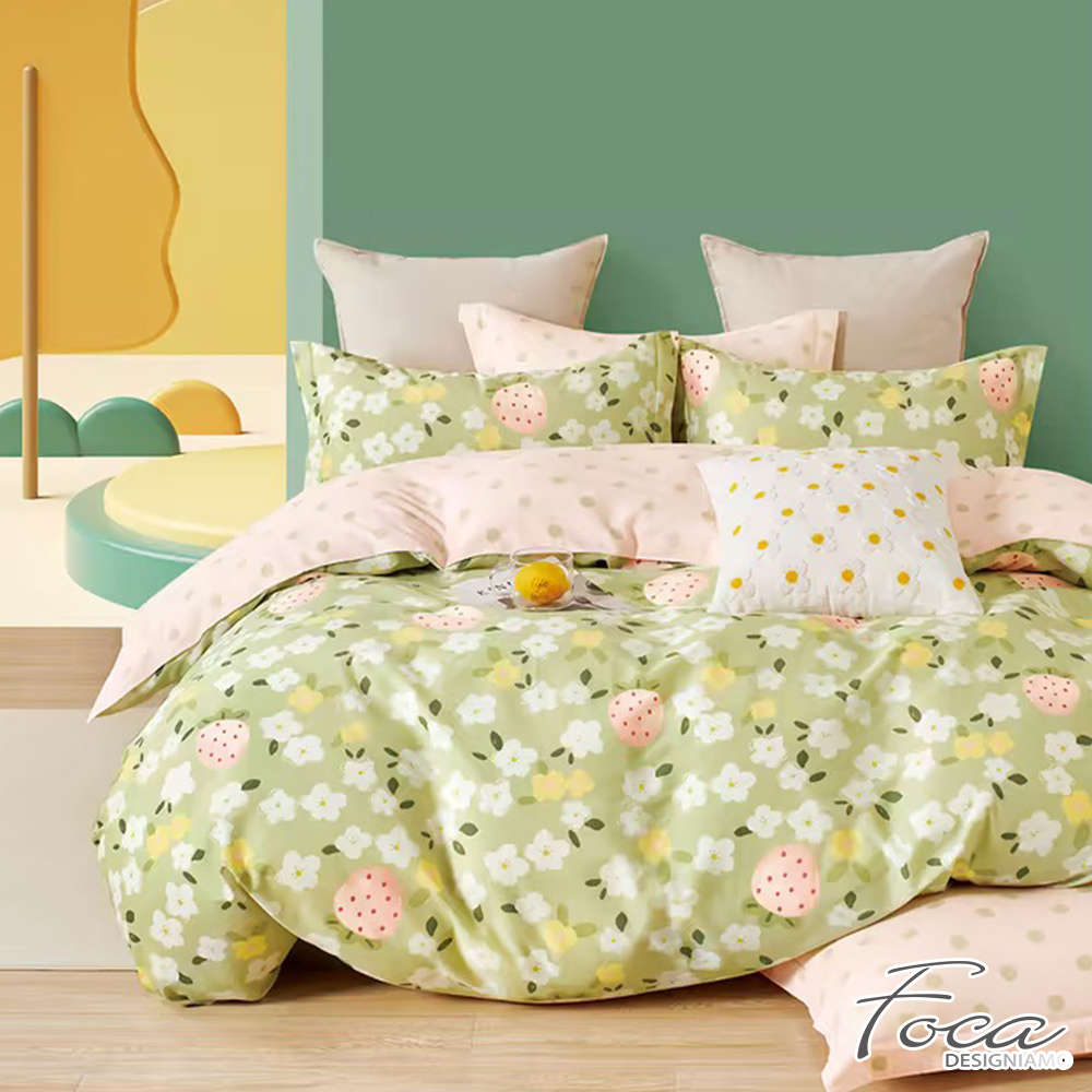 【FOCA買一送一+三防枕x2】100%精梳純棉舖棉兩用被床包組(單/雙/加/特), , large