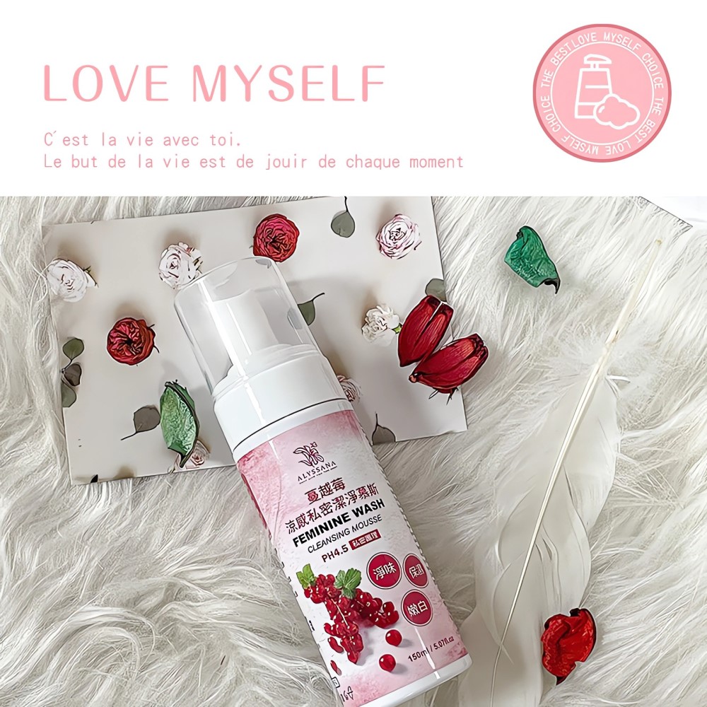 [裕馨]ALYSSANAALYSSANA 蔓越莓涼感私密潔淨慕斯150ml (溫和不刺激/舒緩不適/細緻慕斯), , large