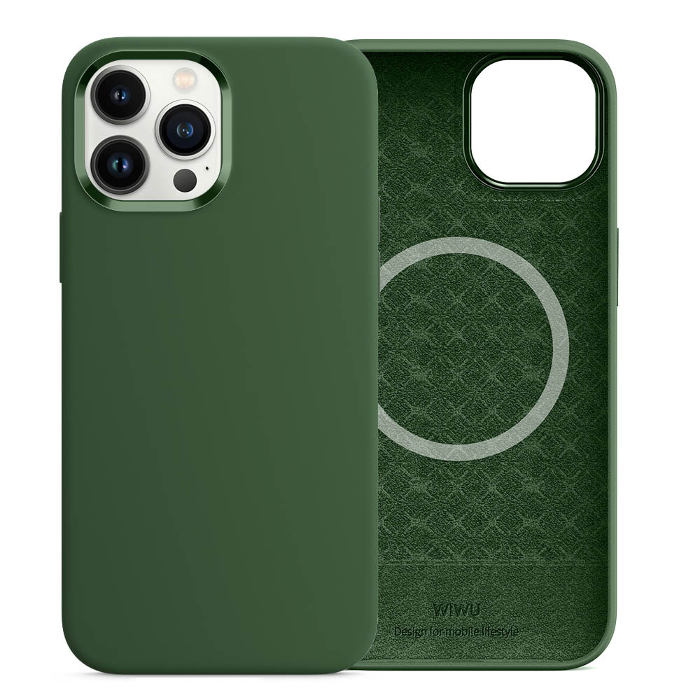 【WiWU】磁吸矽膠手機殼 iPhone13 Pro Max-苜蓿草色, , large