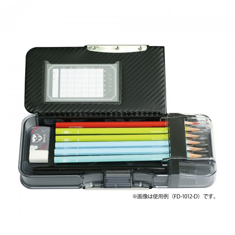 【龍品文創】日本SONIC FD-1012 騎士風透視耐用筆盒-D勇者黑, , large