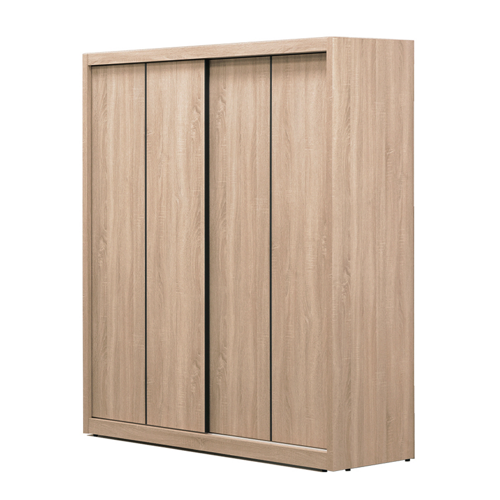 【唯熙傢俱】威尼斯橡木色5x7尺滑門衣櫃, , large