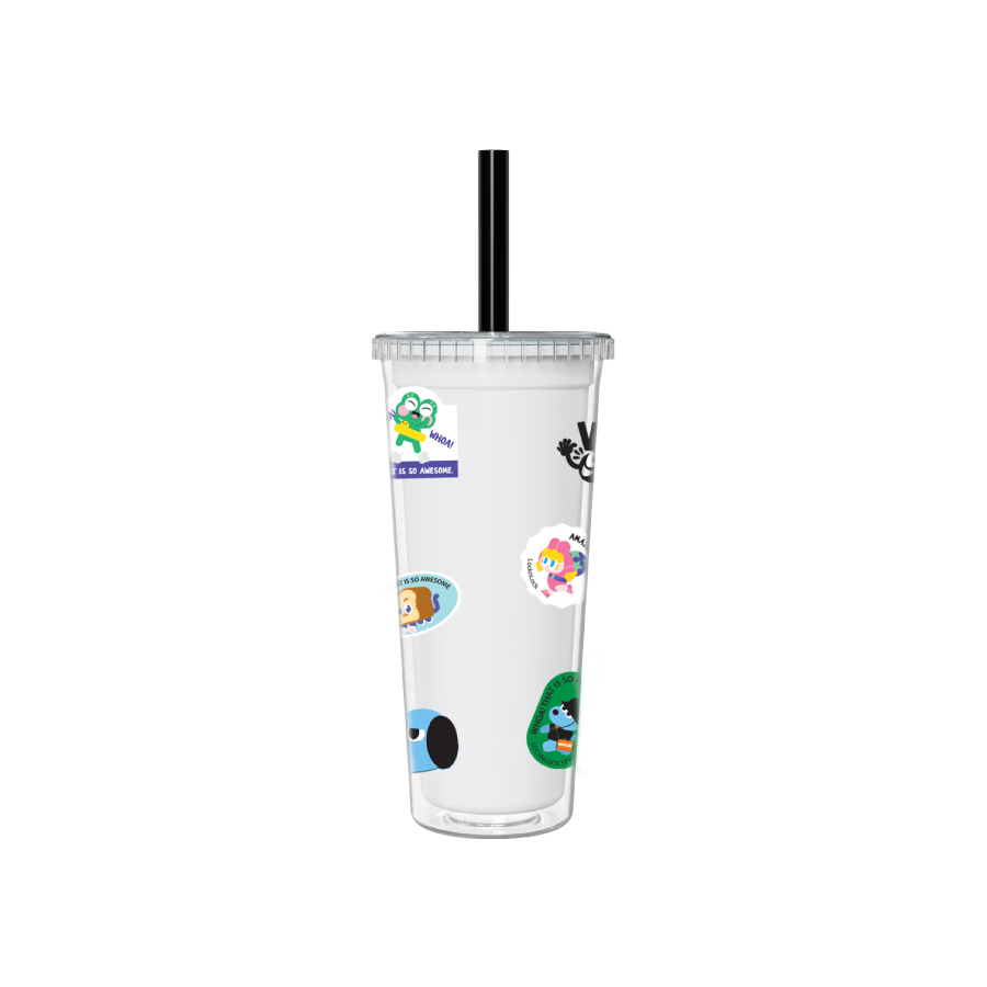 LL funny pearl milk tea cup 750ml, , large