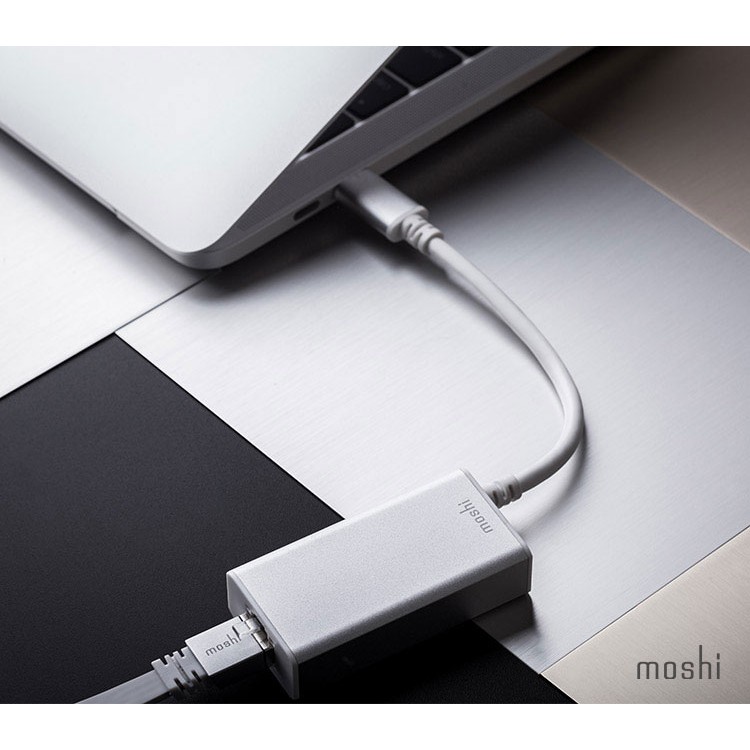 Moshi USB-C to Gigabit 乙太網路轉接線, , large