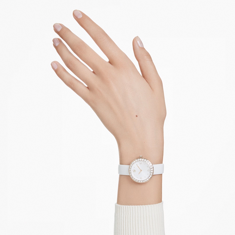 SWAROVSKI 施華洛世奇 Matrix Tennis 水晶錶圈手錶 女錶-30mm(5710103), , large
