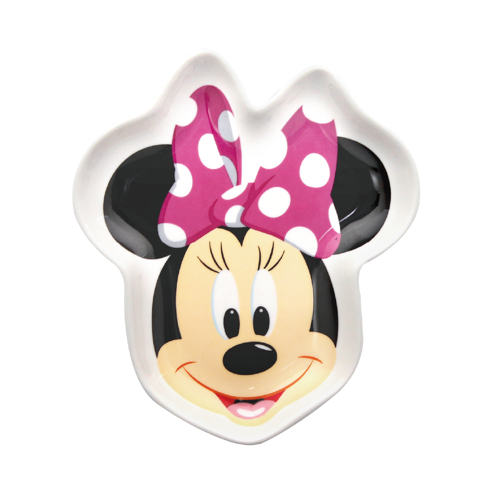 【Disney 迪士尼】可愛微笑米妮造型陶瓷盤, , large