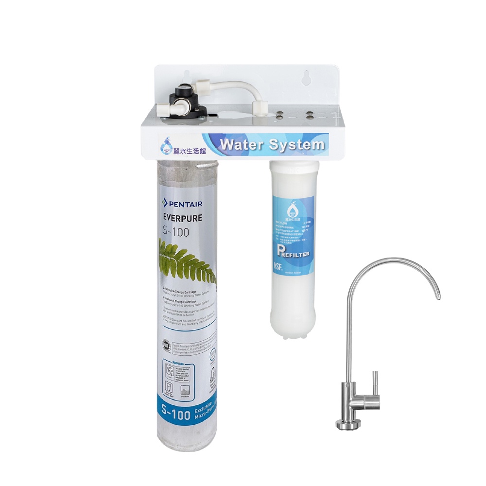 【麗水生活】EVERPURE 愛惠浦S-100二道過濾組- 美國原裝進口濾心 過濾器淨水器, , large