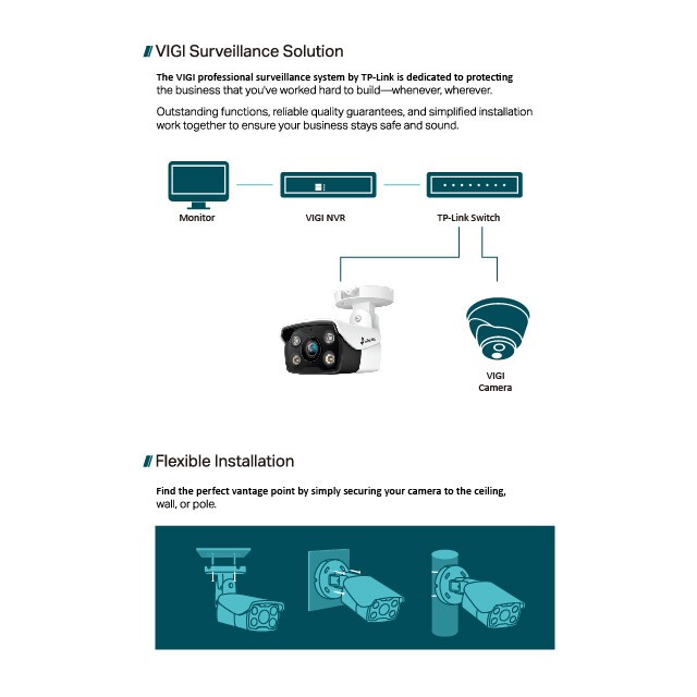 TP-LINK 2入組合 昌運監視器 VIGI C330 300萬 全彩槍型網路攝影機 PoE網路監控攝影機, , large