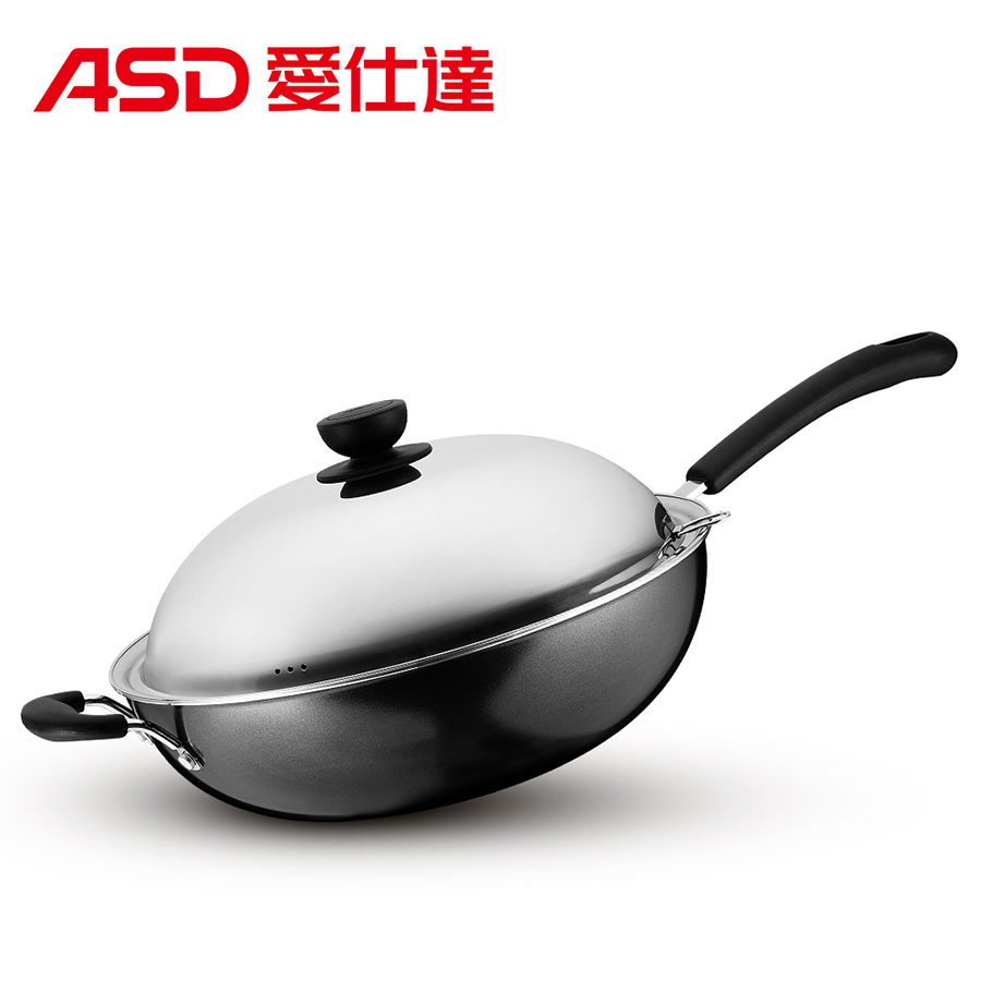 ASD摩登時尚不沾炒鍋36cm, , large