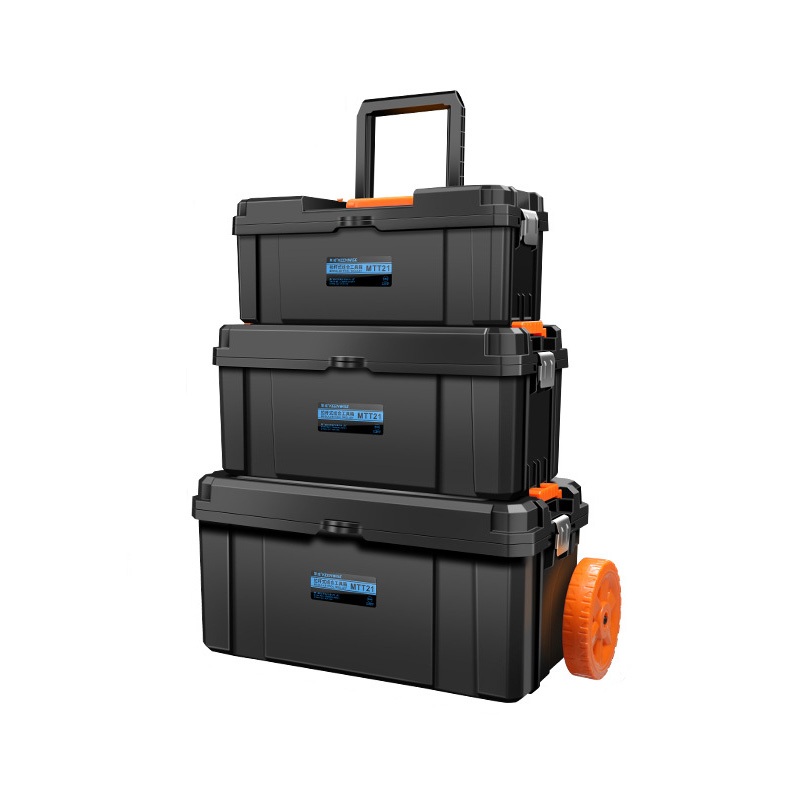 【TOPWAY】三合一拉桿工具箱 工具箱帶輪可推拉 拉桿工具箱 滾輪大容量 五金工具收納箱 三層大工具箱, , large