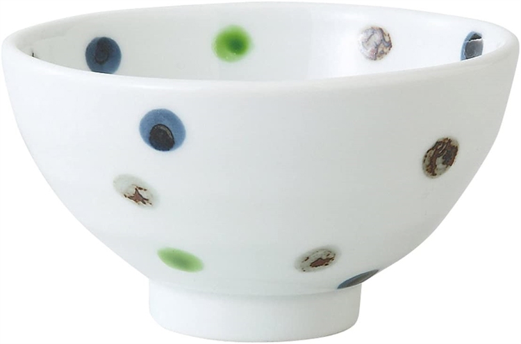 Color Dot Rice Bowl-Green, , large