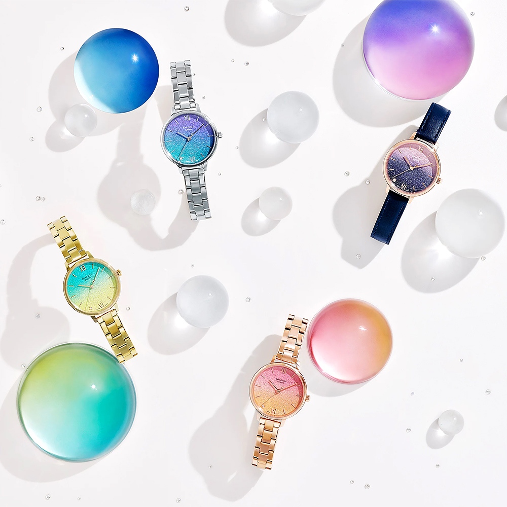 CASIO 卡西歐 SHEEN 優雅漸層石英女錶 SHE-4548G-2A, , large