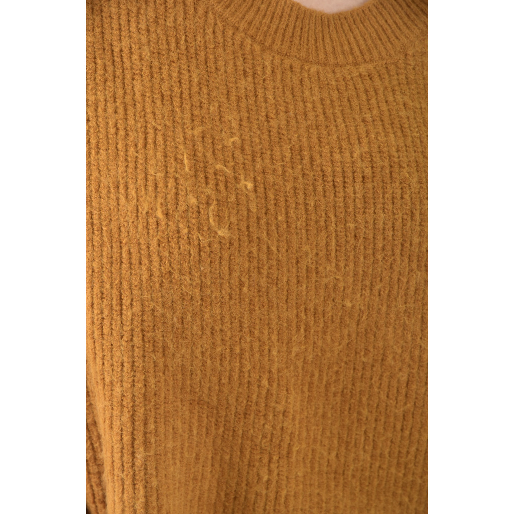 (XL) 質感圓領黃色上衣二手衣, , large