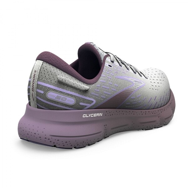 Brooks Glycerin 20 女 慢跑鞋 避震緩衝象限 甘油系列20代 灰白 紫 [1203691B168], , large