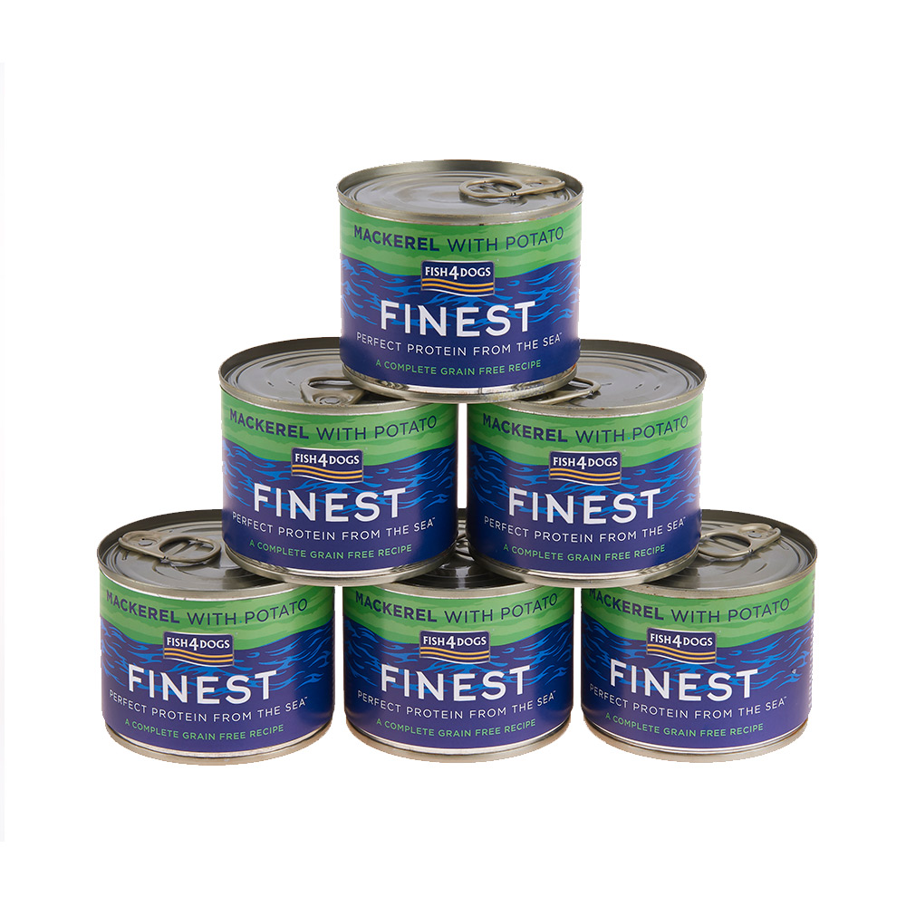 【倆寶貝精品館】海洋之星FISH4DOGS 挪威鯖魚主食犬罐185gｘ６罐, , large