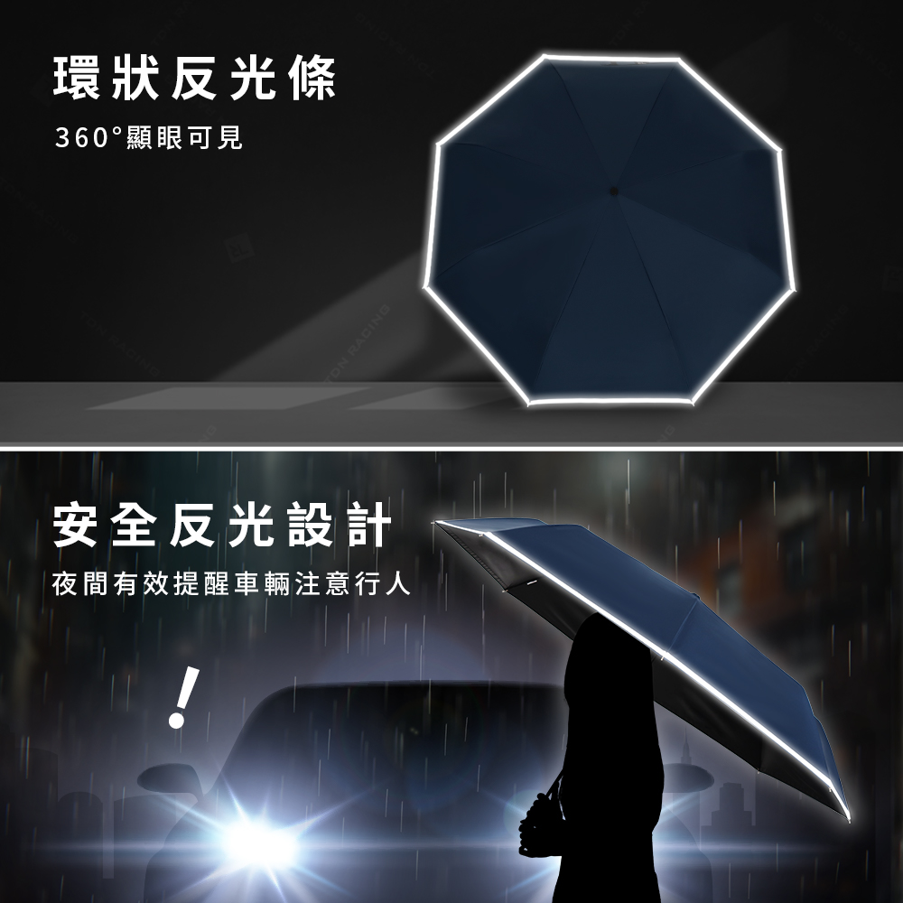 [TDN]大剛好速乾無敵折傘雨傘(大傘面防風防曬陽傘B5583)岩石灰, , large