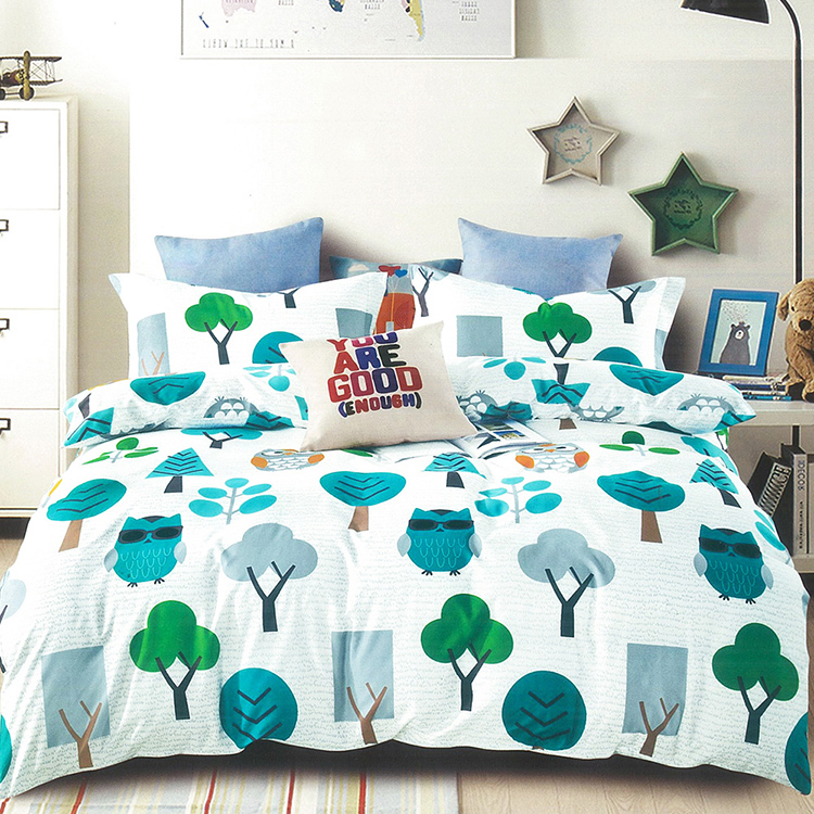 【多利寶寢具】Indian 印花涼被床包組-神秘森林-單人, , large