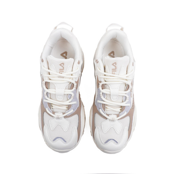 Kixpress-Fila BOX TYPE 女 運動休閒鞋 透氣 厚底 穿搭神器 老爹鞋 米棕 [5-J341Y-177], , large