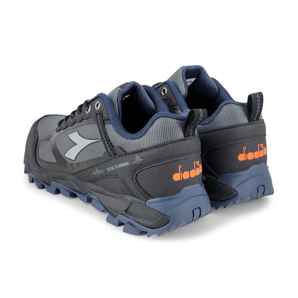 DIADORA迪亞多那 防潑水越野鞋 男運動鞋 登山鞋 寬楦 高腳背 透氣 散熱 排濕 彈力鞋墊 耐磨 防滑 黑藍 黑灰, , large