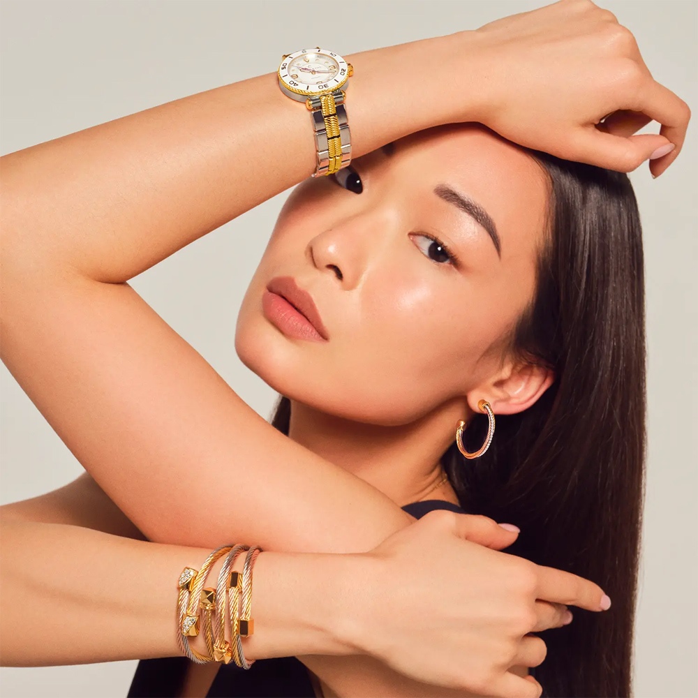 CHARRIOL 夏利豪 St-Tropez系列 運動風鑽石機械錶-36mm SF36AWY.921.004, , large