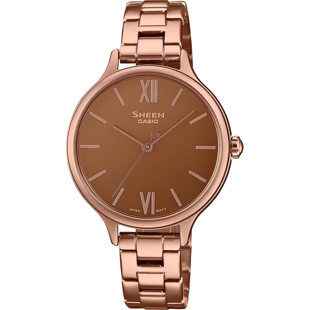 CASIO 卡西歐 SHEEN 鏡面拋光女錶 SHE-4560PG-4A, , large