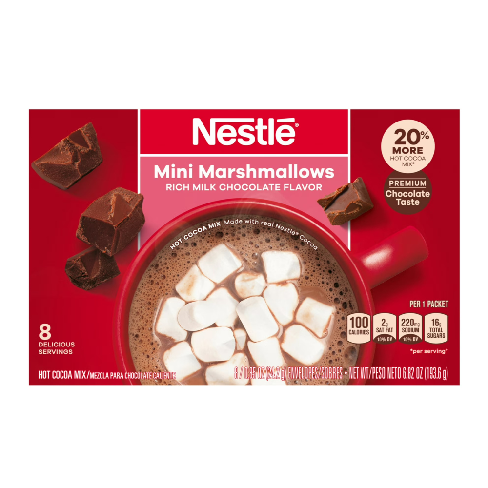 美國Nestle迷你棉花糖熱可可粉, , large