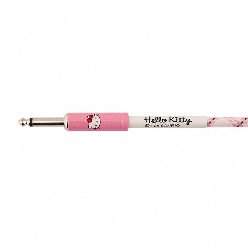 Fender x Hello Kitty White/Pink Woven Cable 聯名款導線 (10ft)【敦煌樂器】, , large