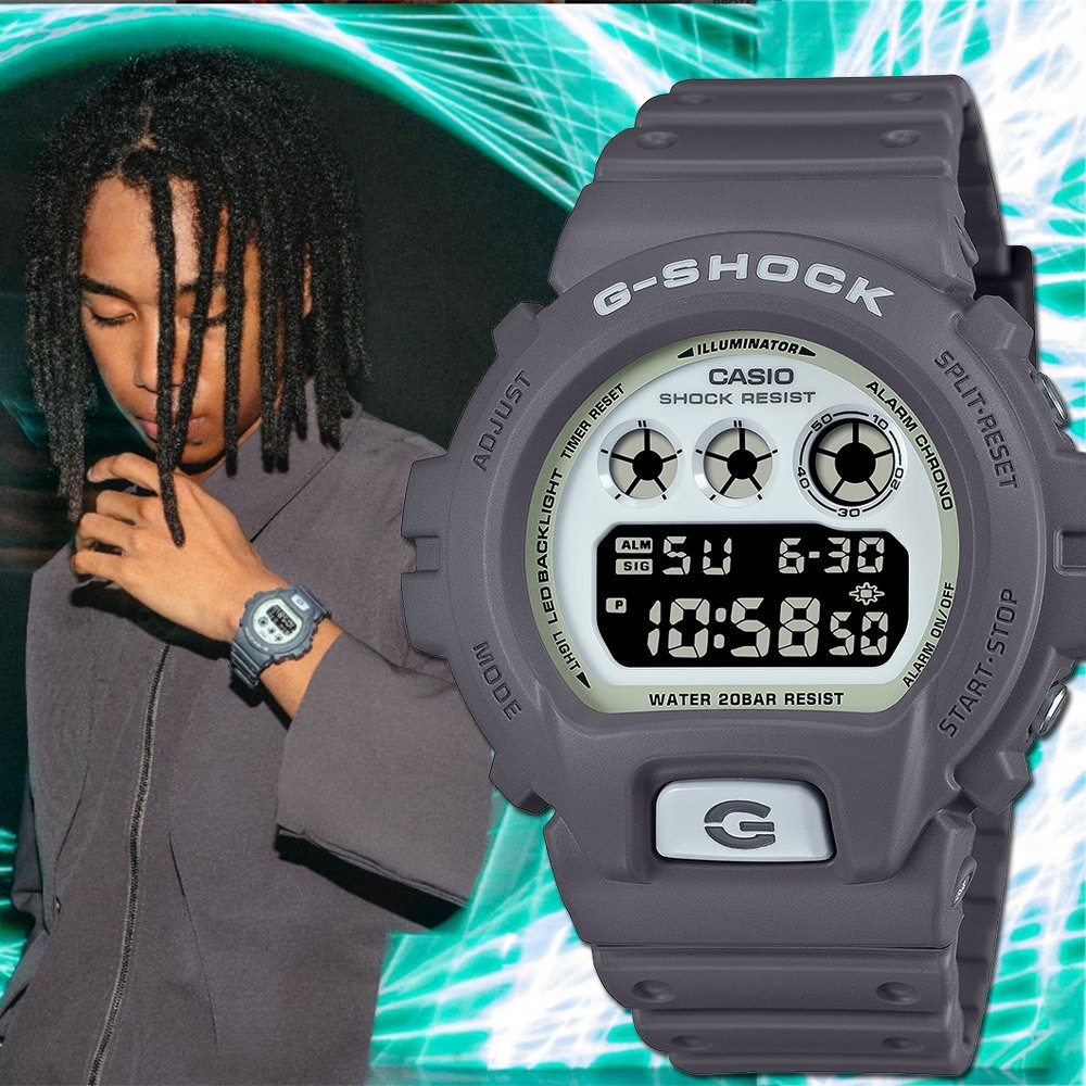 CASIO 卡西歐 G-SHOCK 綠光系列手錶 DW-6900HD-8, , large