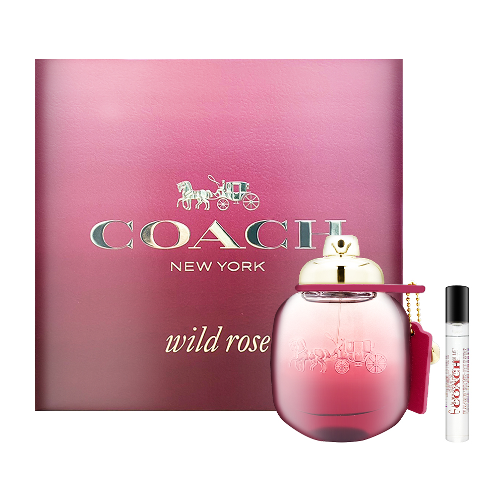 【Coach】曠野玫瑰女性淡香精禮盒 (50ml+隨身香7.5ml), , large