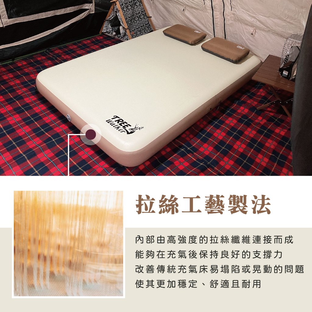 Inflatable Drop-Stitch Air Mattress, , large