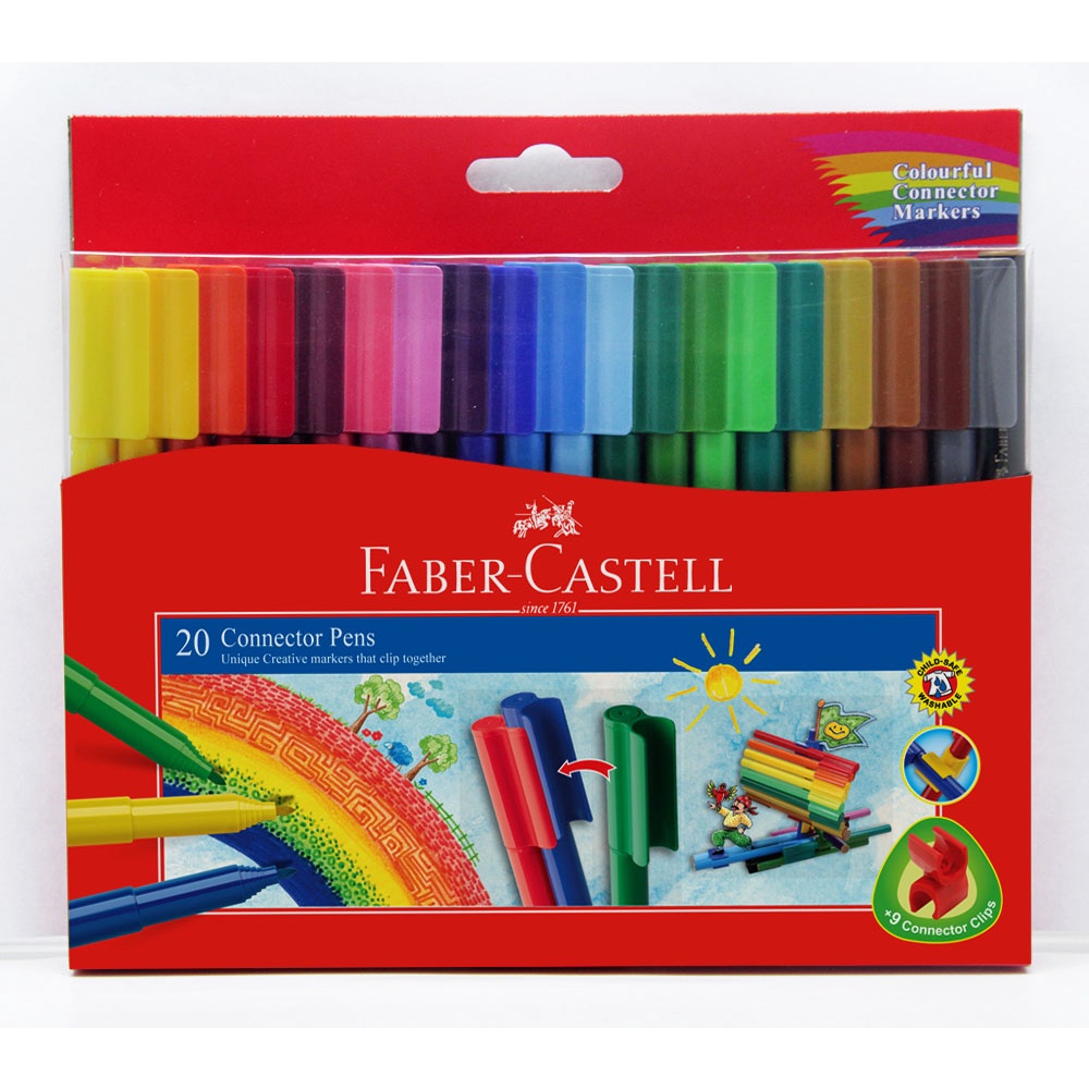 德國Faber-Castell 輝柏 彩色連接筆(20色) 11-200-A, , large