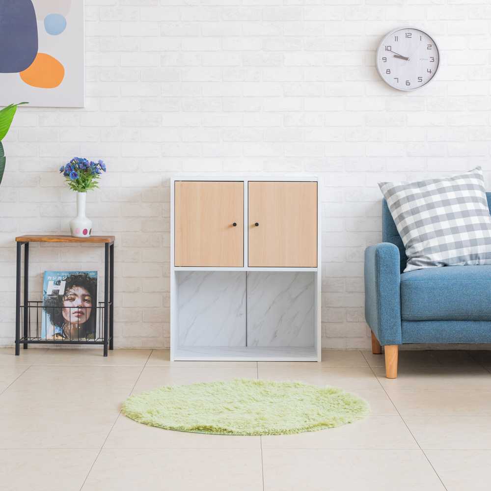 three-compartment two-door cabinet, , large
