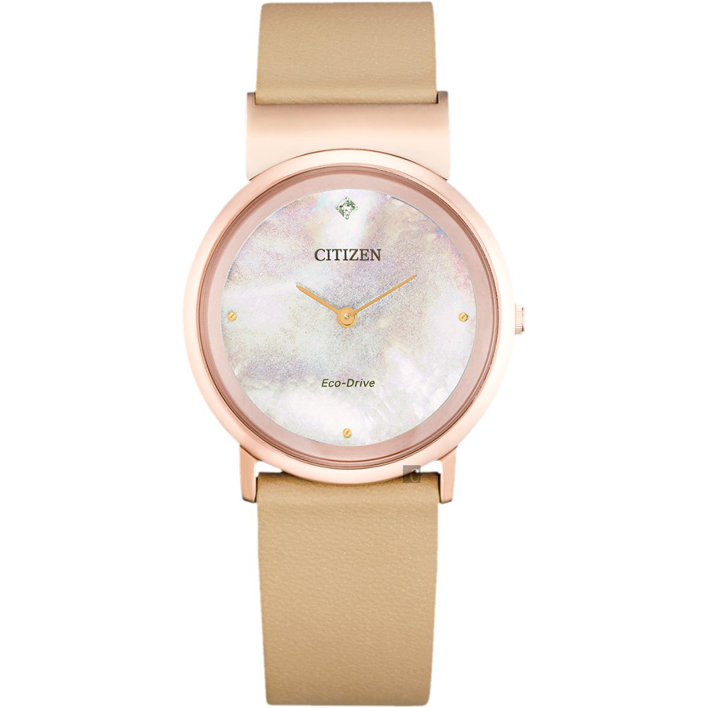 CITIZEN 星辰 L系列鈦金屬光動能女錶-31mm EG7073-16Y, , large