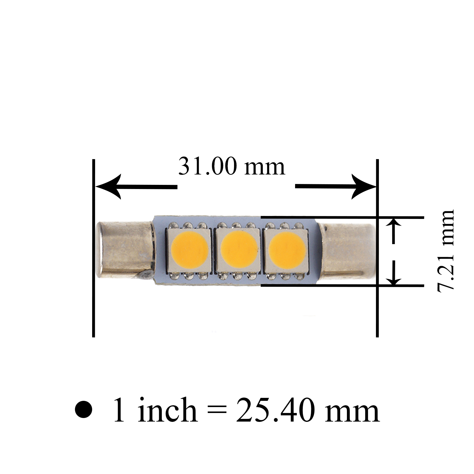 [PA LED] Mazda 3 6 CX3 CX5 保險絲型 3晶 SMD LED 化妝燈 白光 29MM, , large
