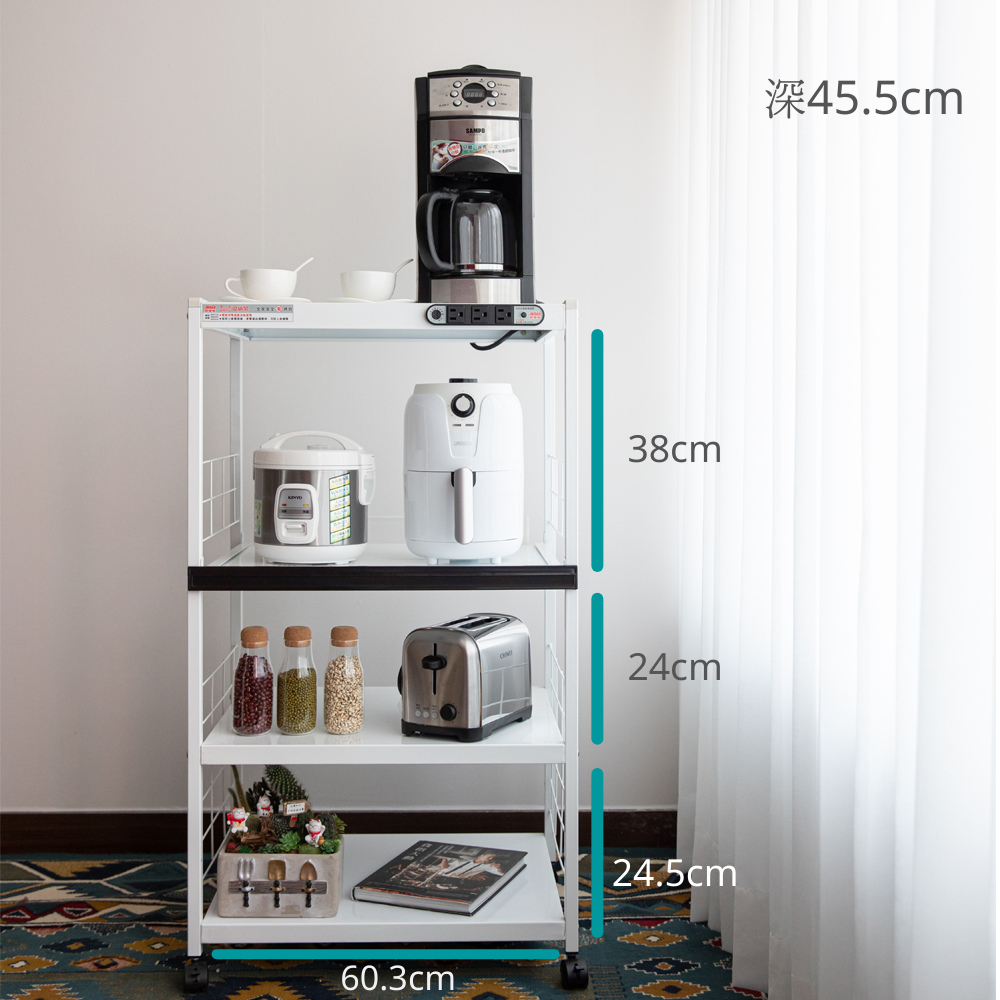 1 pull-out4-tier shelf, , large