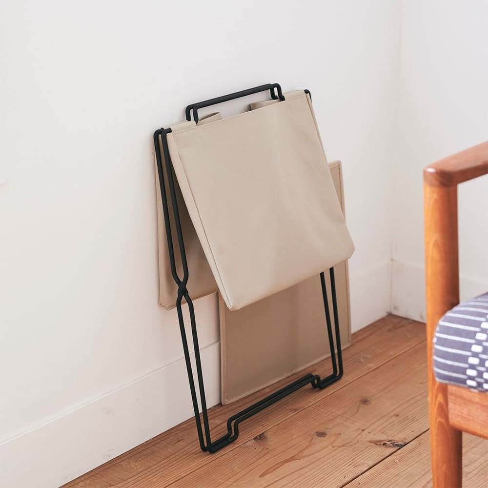 【KING JIM】SPOT STACK BASKET 落地型可折疊收納籃 (KSP002S)奶茶色, , large